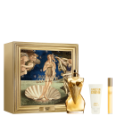 Caixa da embalagem com a pintura "O Nascimento de Vênus", perfume Divine Eau de Parfum 100ml + travel size 10ml e Creme corporal 75ml.