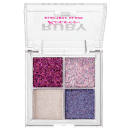 Paleta de Sombras Ruby Kisses Electric Glaze Unicorn com tons rosados e azul.