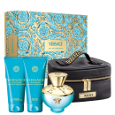 Conjunto Dylan Turquoise Versace Pour Femme: Perfume+Shower Gel +Body Lotion+Nécessaire