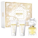 Produtos Toy 2 Moschino com perfume, gel de banho e loção corporal