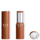 Bronzeador em Bastão Dior Forever Skin Bronze com detalhes prateados, é um tubo retangular com tampa, apresentando o logotipo da marca em destaque.