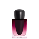 Perfume Ginza Datura Shiseido Eau de Parfum em formato de frasco preto e rosa com tampa preta. O frasco possui um design elegante e minimalista, com a marca "Shiseido" impressa na embalagem.