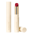 Batom Guerlain KissKiss Blur Matte Refil. O produto tem um design elegante com um tubo branco com o nome da marca "Guerlain" impresso e detalhe interno dourado.