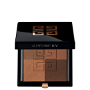 Caixa preta com logotipo da marca Givenchy em letras douradas. Contém 4 tons de marrom e dourado, com padrão geométrico em relevo.