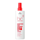 Frasco branco com tampa vermelha da linha Bonacure Repair Rescue da Schwarzkopf Professional, contendo um spray condicionador de 400ml