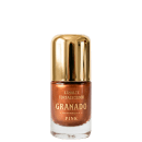 Frasco de esmalte da marca Granado, com tampa dourada, rótulo com texto "Esmalte Fortalecedor ".