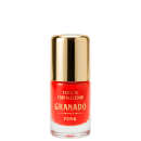 Frasco de esmalte da marca Granado, com tampa dourada, rótulo com texto "Esmalte Fortalecedor ".