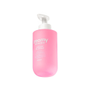 Emulsão de limpeza Creamy Skincare em frasco branco e rosa, com bomba dosadora. Rótulo com o nome da marca e informações sobre o produto.