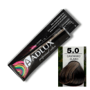 Caixa de coloração de cabelo da marca Adlux Cosméticos, com a tonalidade "Castanho Claro" indicada no rótulo.