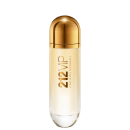 Frasco de perfume dourado da Carolina Herrera, com tampa arredondada e rótulo com o nome "212 VIP". O produto apresenta um design elegante e sofisticado, com uma aparência luxuosa e premium.