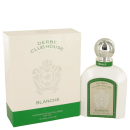 Frasco de perfume Armaf Derby Club House Blanche em embalagem branca e verde, com logotipo e texto em relevo. Produto de 100 ml, com tampa esférica prateada.