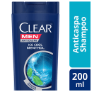 Shampoo Anticaspa Clear Ice Cool Menthol 200ml
