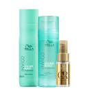 Kit Wella Professionals Invigo Volume Boost + Oil Reflections Trio Care, 3 produtos.