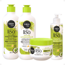 Kit Salon Line Meu Liso Escudo Antiporosidade: Shampoo 300ml, Condicionador 300ml, Máscara 300g e Acidificante 240ml