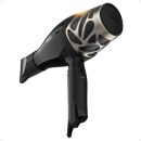 Secador de cabelos da marca Taiff, modelo e-motion Digital. Possui um design compacto e ergonômico, com uma carcaça predominantemente preta. O secador possui uma saída de ar na parte frontal e controles na parte superior.