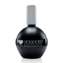 O frasco é de formato arredondado, com uma tampa branca na parte superior. A embalagem é predominantemente preta, com o logotipo da marca e a indicação "LED/UV Soak Off Gel" impressos em branco.