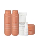 Conjunto de produtos Braé stages, incluindo shampoo, condicionador, máscara e máscara Nutrition e leave-in e óleo Stages Treatment.