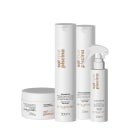 Produtos Acquaflora: shampoo, condicionador, máscara e leave-in da linha Sol Mar Piscina.