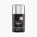 Frasco de perfume corporal da marca Armaf, com design elegante em preto e prata. Rótulo exibe o nome "Club de Nuit Urban Man Elixir" e informações sobre o produto. Embalagem cilíndrica com tampa transparente.