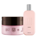 Combo Egeo Choc: Desodorante Colônia 90ml + Suflê Hidratante Desodorante 250g