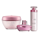 Combo Love Lily: Bruma Hidratante Desodorante Corporal 200ml + Eau de Parfum 75ml + Creme Acetinado Hidratante Desodorante Corporal 250g