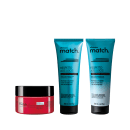 Combo Match Respeito Aos Lisos + Sos Reconstrução: Shampoo, 250ml + Condicionador, 250ml + Máscara Capilar, 250g