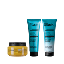Combo Match Respeito Aos Lisos + Fonte Da Nutrição: Shampoo, 250ml + Condicionador, 250ml + Máscara Capilar 250g
