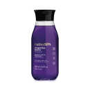 Sabonete líquido perfumado da linha Nativa SPA, com fragrância Orquídea Noire. Embalagem de plástico transparente na cor roxa, com tampa preta. Apresenta símbolos indicando que é vegano e não testado em animais.