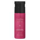 A imagem mostra um frasco plástico contendo um produto da linha Coffee Addictive. O frasco é de um tom rosa vibrante e tem uma tampa preta e o nome "Coffee Addictive" em letras douradas no corpo do frasco. O volume está indicado como 200ml ou 6,7 fl.oz.