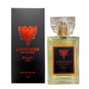 Frasco de perfume Cavalera Classic Vegan com 50ml, embalagem preta com logotipo vermelho da águia, rótulo com nome da fragrância e informações do produto.