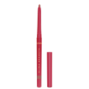 Lápis labial rosa da marca Niina Secrets, com embalagem cilíndrica vermelha. O produto possui uma ponta afilada para aplicação precisa do batom.