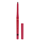 Lápis labial vermelho da marca Eudora, com embalagem cilíndrica e ponteira afilada, exibindo o nome da marca em letras douradas.