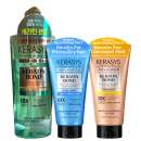 Kit Kerasys Keratin Bond + Bond Purifying + Moisture Ampoule 10x, 3 produtos.