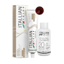 Kit Itallian Hairtech Color Premium 6.66 Louro Escuro Vermelho Intenso + OX 20, 2 produtos.