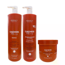 Kit Arvensis Cosméticos Naturais Cachos Naturais Trio Care, 3 produtos.