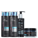 A imagem mostra quatro produtos capilares da marca Truss. Os produtos apresentados incluem:

1. Shampoo Miracle

2. Condicionador Miracle 

3. Hair Protector 

4. Miracle Mask