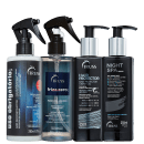 A imagem mostra uma linha de produtos para cabelos da marca Truss. São eles:
- Reconstrutor Capilar Uso Obrigatório
- Leave-in Hair Protector
- Sérum Capilar Night Spa
- Máscara Capilar Líquida Frizz.Zero