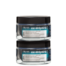 Produto de tratamento capilar da marca TRUSS. Dois frascos de vidro transparente com tampa preta contendo uma máscara capilar de reconstrução intensiva. Rótulos em português e inglês indicando "Uso Obrigatório".