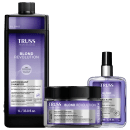 Kit com shampoo, máscara e finalizador Blond Revolution da marca TRUSS.