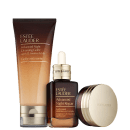 Kit com espuma de limpeza, demaquilante e sérum redutor de Linhas Advanced Night da marca Estée Lauder.