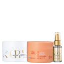 Kit Wella Professionals Oil Reflections Invigo Trio, com uma máscara Invigo, uma máscara Oil Reflections e um óleo Oil Reflections