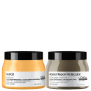 Kit L'Oréal Professionnel Absolut Repair Molecular + NutriOil Masks, com máscara capilar Absolut Repair Molecular e máscara capilar NutriOil Masks , da marca  L'Oréal Professionnel