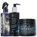 Máscara Net Mask, tratamento Uso Obrigatório Blond e sérum Night Spa.