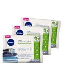 Kit NIVEA com 3 Unidades dos lenços Ação Refrescante 3 em 1 Triplo