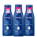 Kit NIVEA com 3 Unidades da loção Milk Pele Seca a Extrasseca Triplo de 200ml