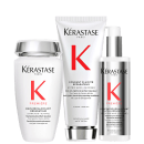 Kit com shampoo, condicionador e tratamento capilar Première, da marca Kérastase .