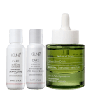 Kit Beleza na Web com shampoo e condicionador Keune Keratin Smooth Mini + sérum facial Korres Velvet Skin Drink