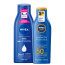 Kit NIVEA Milk + SUN Protect & Hidrata FPS 50, 2 produtos.