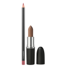 Kit M·A·C MACximal Satin Stone + Lip Pencil Dervish, 2 produtos.