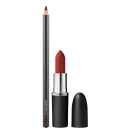 Kit M·A·C MACximal Chili + Lip Pencil Nightmoth, 2 produtos.